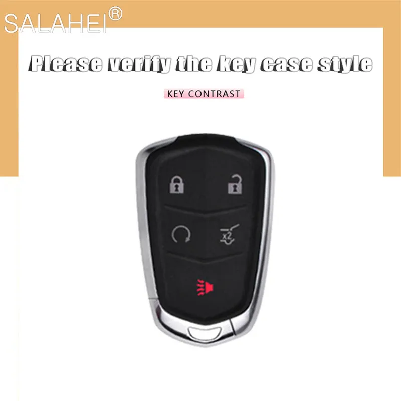 Фото ТПУ автомобильный умный ключ, оболочка для Cadillac чехол XTS XT5 CTS CT6 ATS 28T SRX Escalade Fob, аксессуары для автомобиля №2