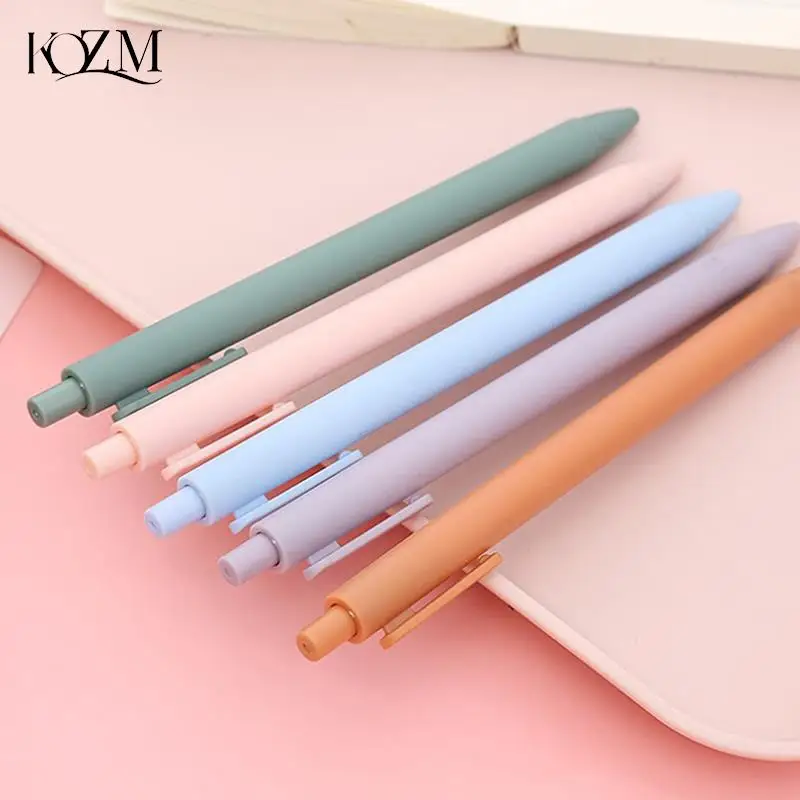 

10pcs Macaroon Colour Push-action Pen Student Exam Bullet-tip Neutral Pen