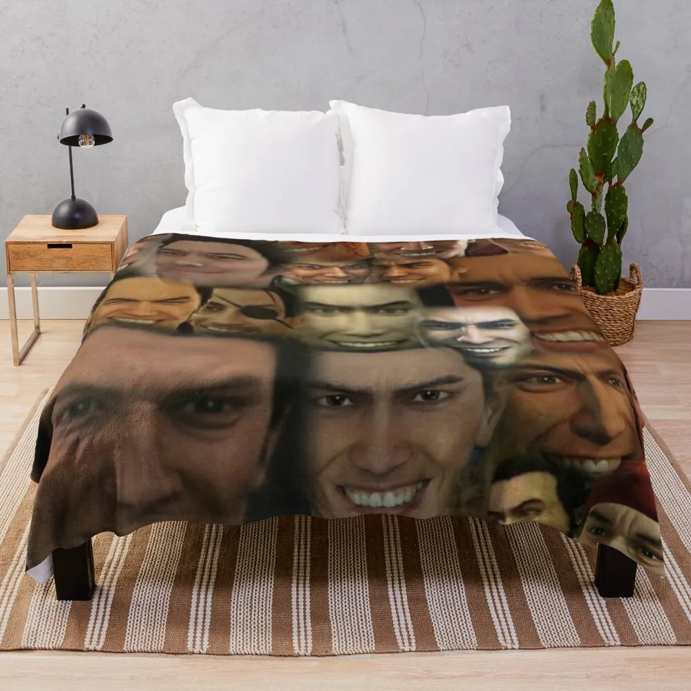 

Happy Kazuma Kiryu :) Throw Blanket blanket for baby blankets for bed queen size throw rug