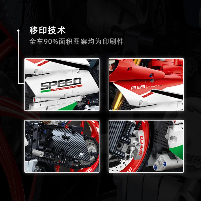 _ 1:5 MOC технический мотоцикл строительные блоки модель кирпичи сборка игрушки для