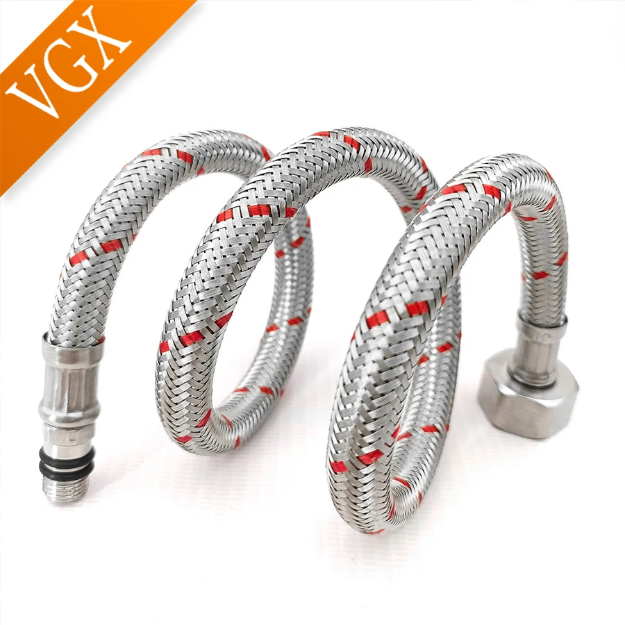 VGX G1/2 G3/8 G9/16 304 гибкие сантехнические трубы из нержавеющей стали смеситель для