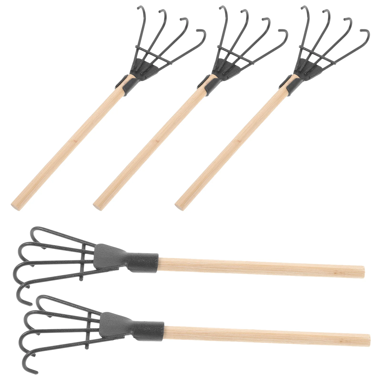 

5Pcs Miniature Rakes Handicrafts Ashes Rakes Balcony Planting Tools Small Ash Rakes