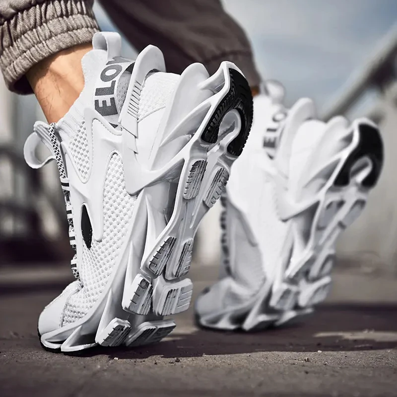 Running Shoes Men Cushioned Outdoor Sport Traniers Mesh Breathable Sneakers Flat Casual Mens Shoes