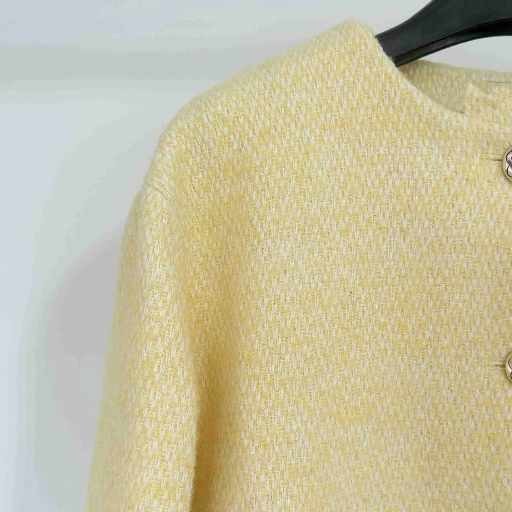 

Women Coat Tweed Simple Long Sleeve Casual Jacket