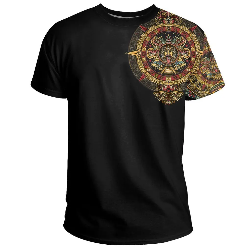 

2021 Viking Aztec Warrior Tattoo New Casual 3D Printed T-Shirt for Men and Women 110-6xl Oversized T-Shirt