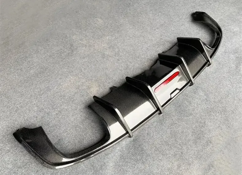 Для Audi A5 S5 B9 2017 2018 2019 задний бампер из настоящего углеродного волокна диффузор