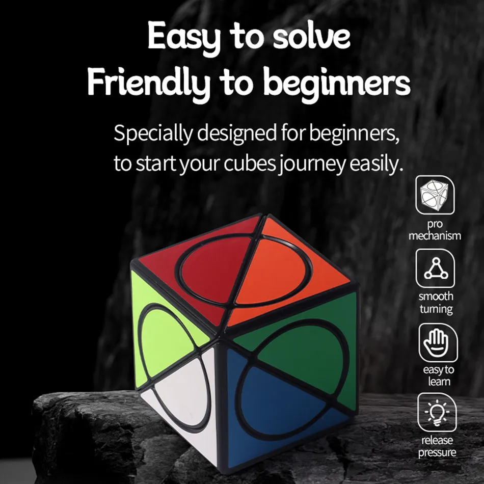 Фото Идея ZEPUZZLES Разбитые кубики глаз снимают стресс и скорость головоломки HuanYue Fun Special Shaped Cubo Magico Игрушки Подарки для детей №3