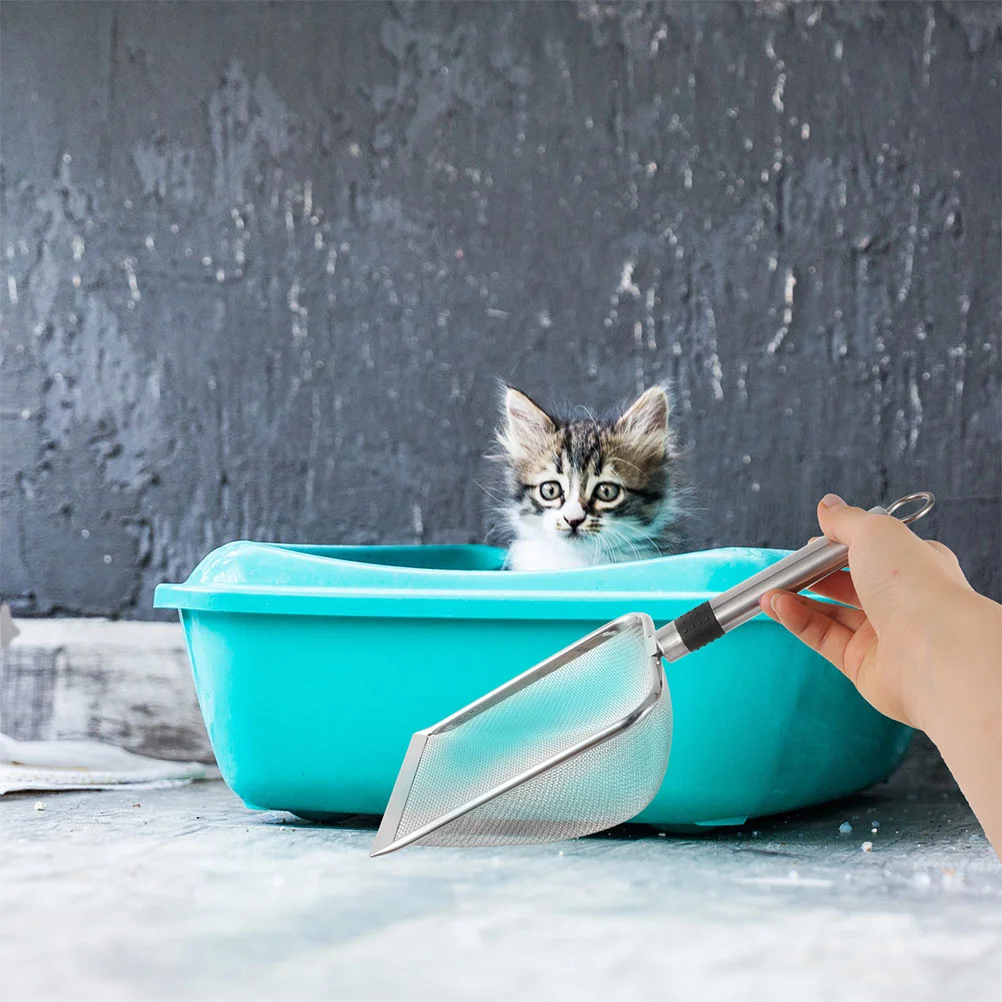 

Stainless Steel Sand Reptile Terrarium Accessories Sifter Scoop Big Hole Metal Litter