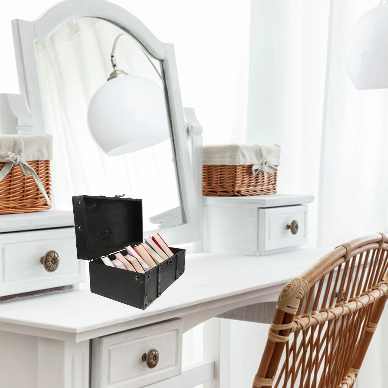 

Documents Vintage Storage Box Child Toy Bins Lids Treasure Wood Photo Prop