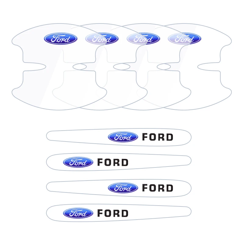 

Дверная ручка автомобиля, спортивная защитная, устойчивая к царапинам дверная чаша для Ford Fiesta Ranger Mondeo Fusion Escape Kuga Edge, аксессуары