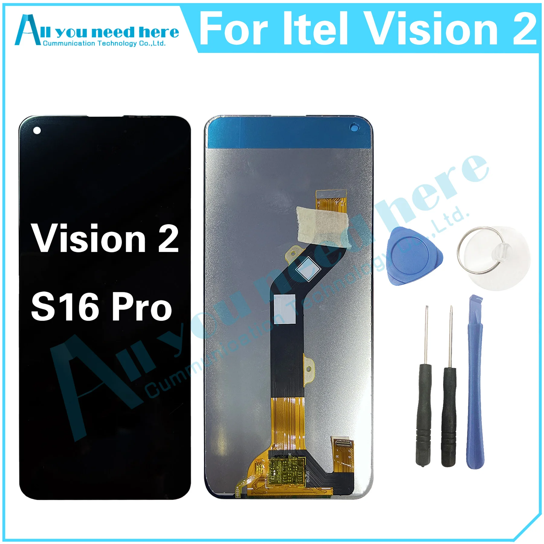 100% протестированный для Itel Vision 2 / S16 Pro LCD дисплей кодирующий преобразователь сенсорного экрана в сборе для Vision2 S16Pro Замена