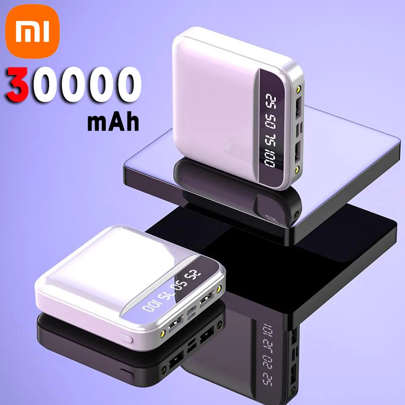 

Xiaomi 30000mah Mini Power Bank Супер быстрая зарядка Подсветка Цифровой портативный внешний аккумулятор Powerbank для Iphone Huawei Samsung