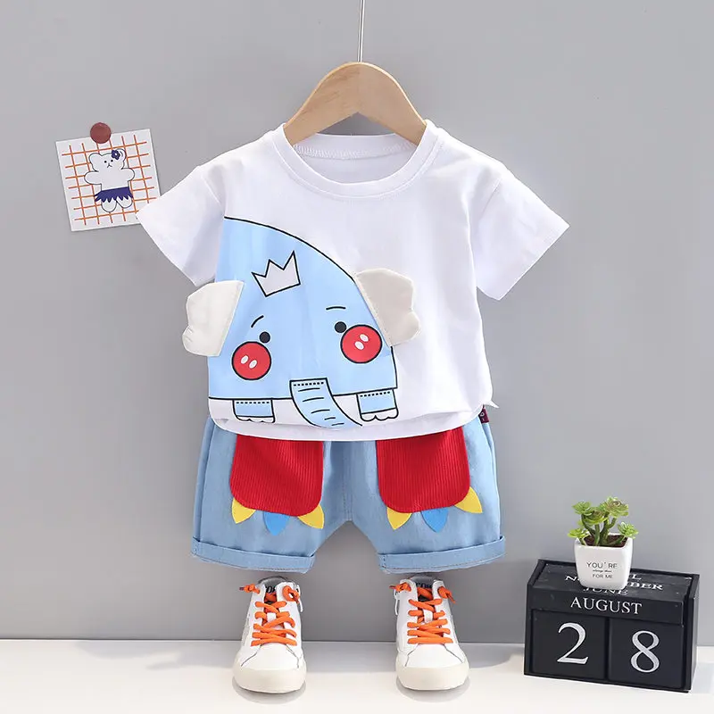 

NEW Summer Toddler Infant Clothing Baby Clothes Suit Cartoon T Shirt Shorts 2Pcs/Set Kids Children Girls Boys Sport Tracksutis