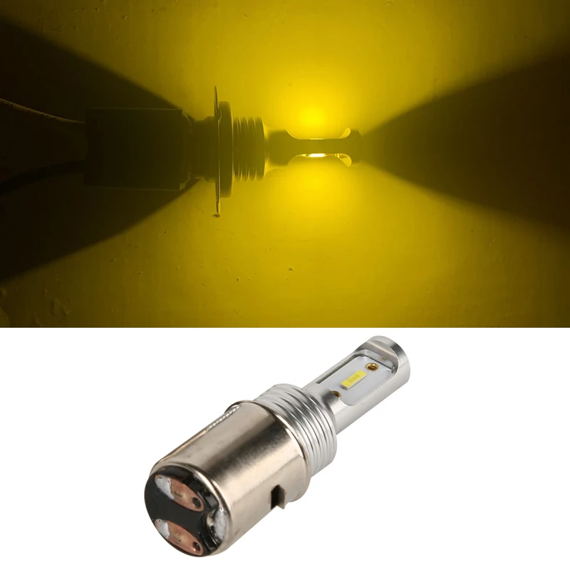 Светодиодный CSP Mini H6 светодиодный лампы для автомобильных фар BA20D/H6 Fog 800K Auto 12V-32V