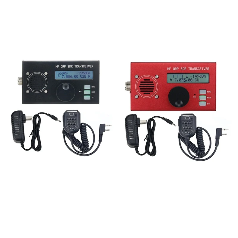 

10W Max USDX 8 Band SDR All Mode USB, LSB, CW, AM, FM HF SSB QRP Transceiver QCX-SSB With Battery, US Plug