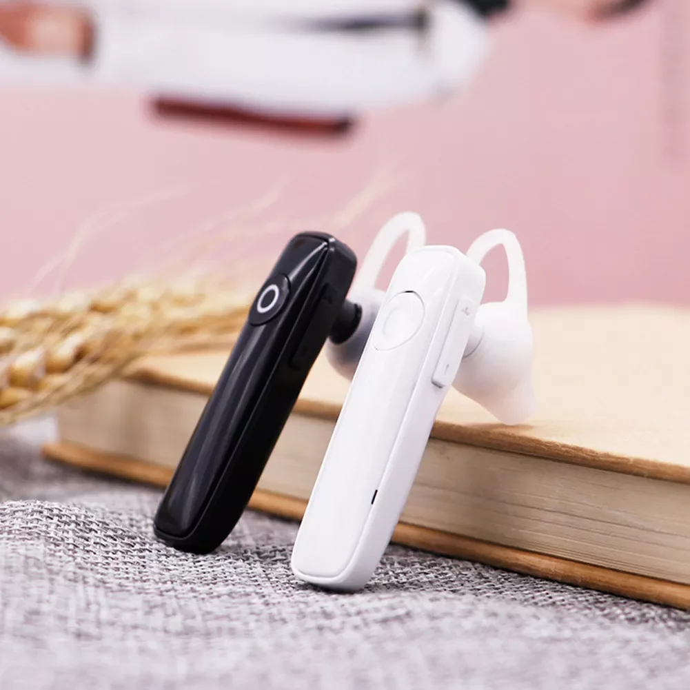 

Wireless Bluetooth-compatible Headset Long Standby With Mic Handsfree Wireless Earphone Headphones Black Ear Hook For Phone