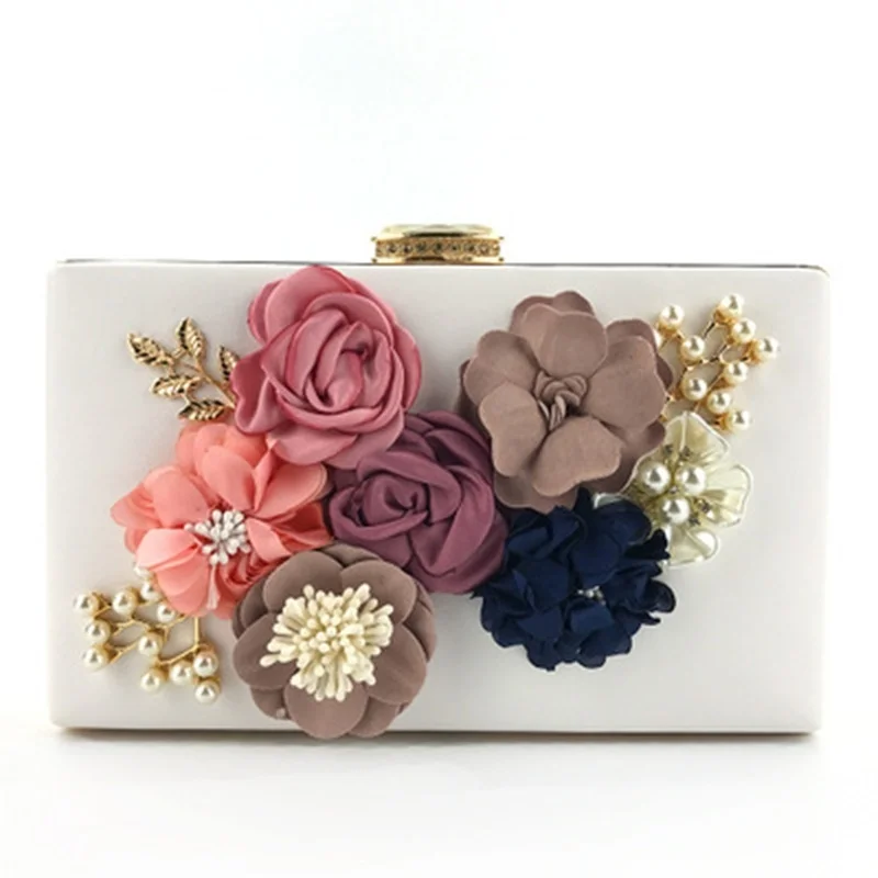 

Summer new evening package three-dimensional hand-applied clutch bag ladies banquet versatile shoulder diagonal package