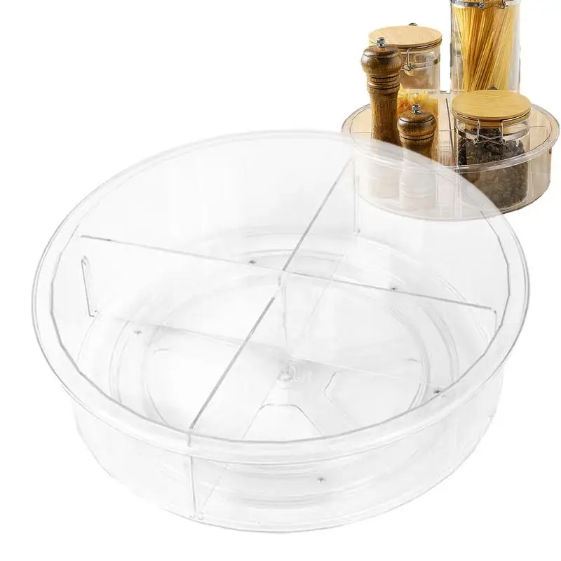 

Turntable Spice Rack Clear Cylindrical Spice Racks Rotatable Turntables Kitchen Utensils For Snacks Cans Cosmetics Beverages