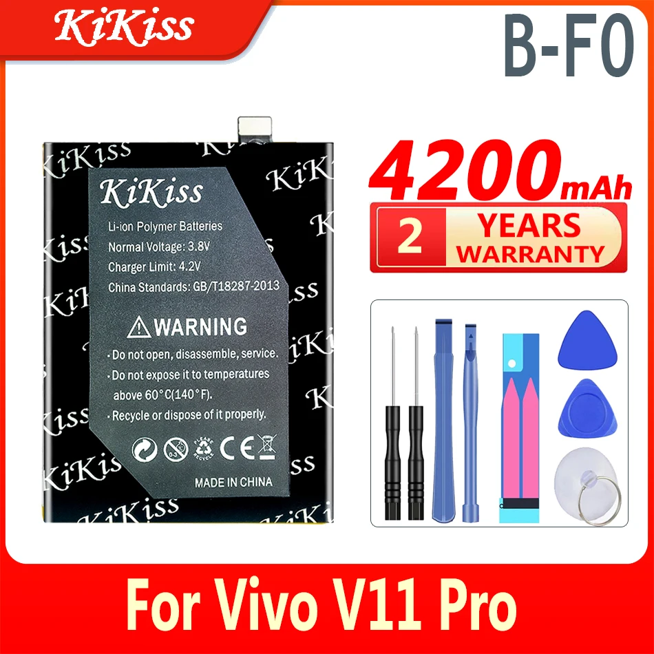 

4200mAh KiKiss B-F0 Battery For VIVO V11 / V11 Pro / X21s 1804, 1806, 1814 PD1813F_EX BF0 High Capacity Mobile Phone Batteries