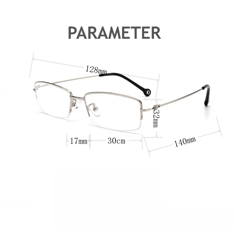 MOMOJA Новинка ультратонкая деловая половинная оправа стальная проволока с