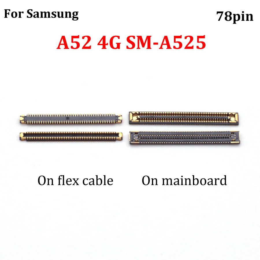2-5 шт. 78Pin USB зарядное устройство док-порт FPC разъем на плате для Samsung Galaxy A52 4G SM-A525