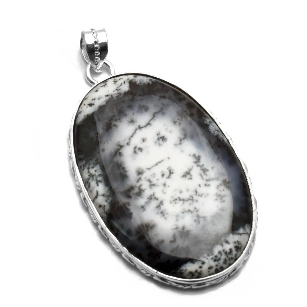 

Подлинный кулон с опалом Dentrite, Стерлинговое Серебро 925 пробы, женское ювелирное изделие в подарок, 58 мм, AP9089