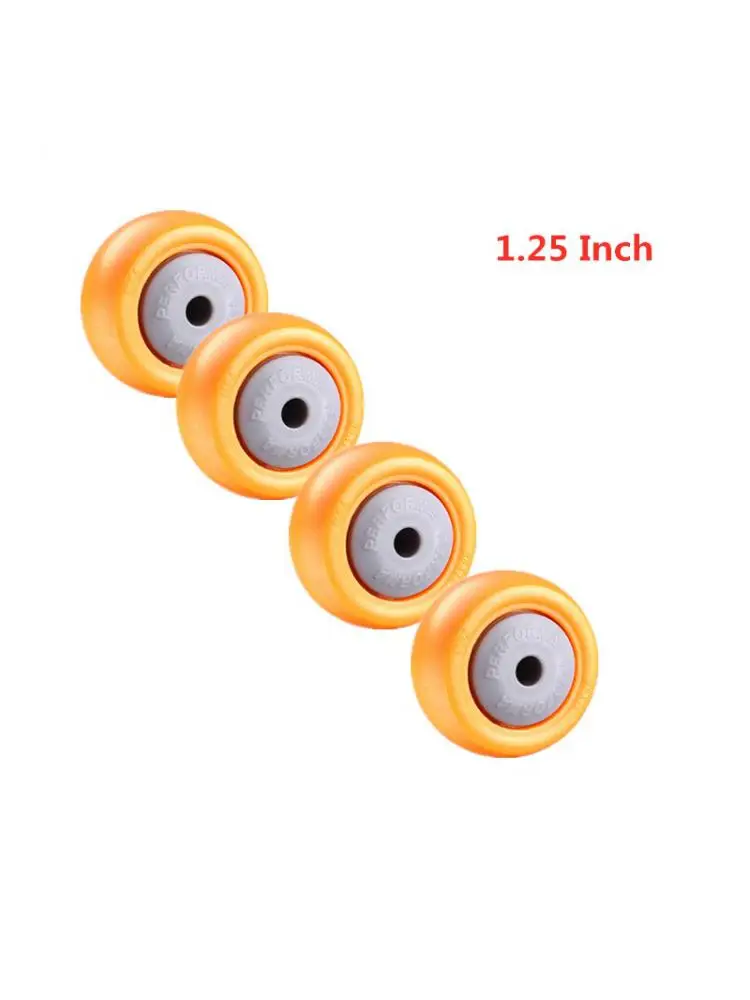 

4 Pcs/Lot 1.25 Inch Orange Wheel MPA Modified Nylon Universal Accessories Pulley Single Desk Chair Casters