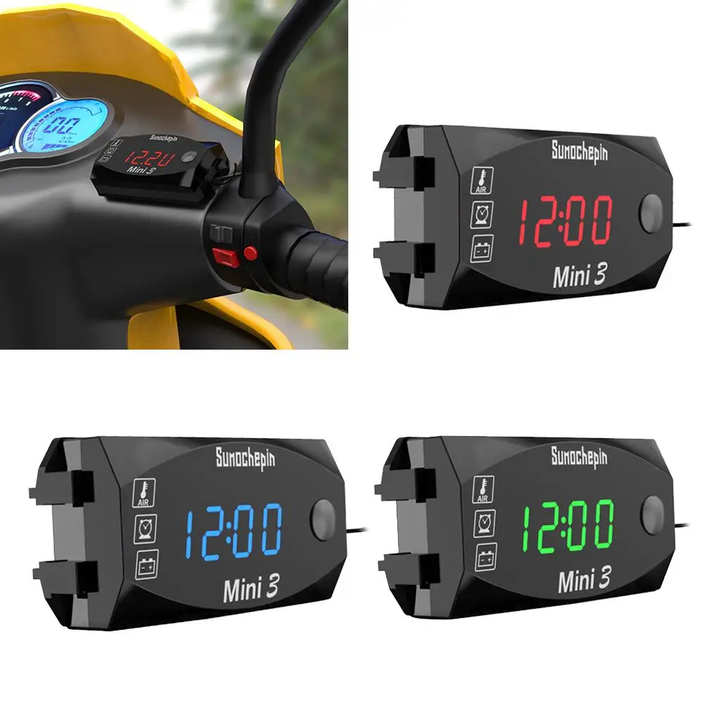 

Motorcycle Electronic Time Clock agemeter 6V