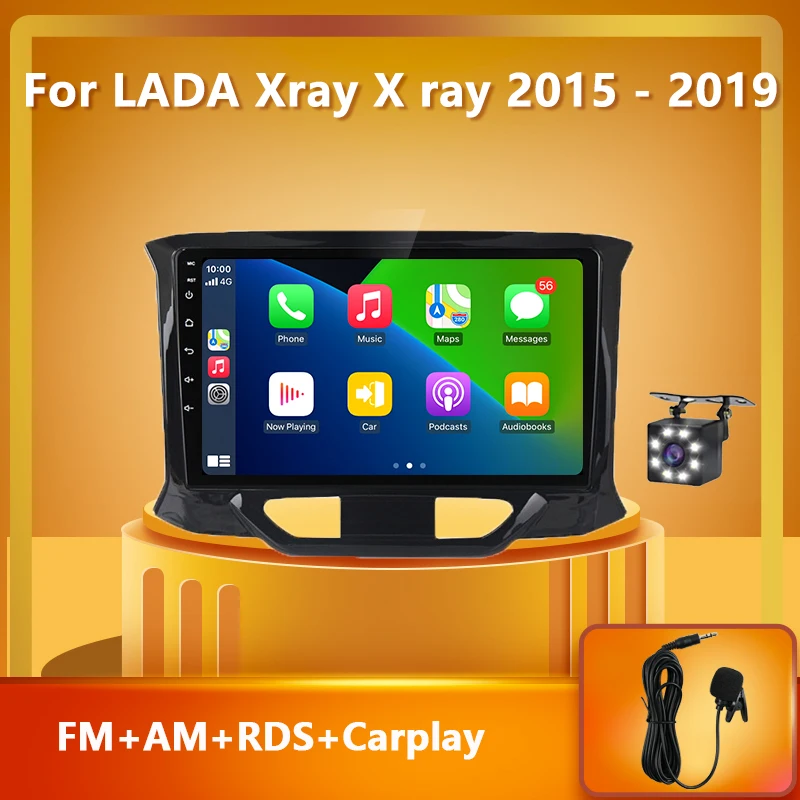 

PEERCE For LADA X ray Xray 2015 - 2019 Carplay Android Auto RDS FM AM Car Radio Multimedia Video Player 2 din No Android