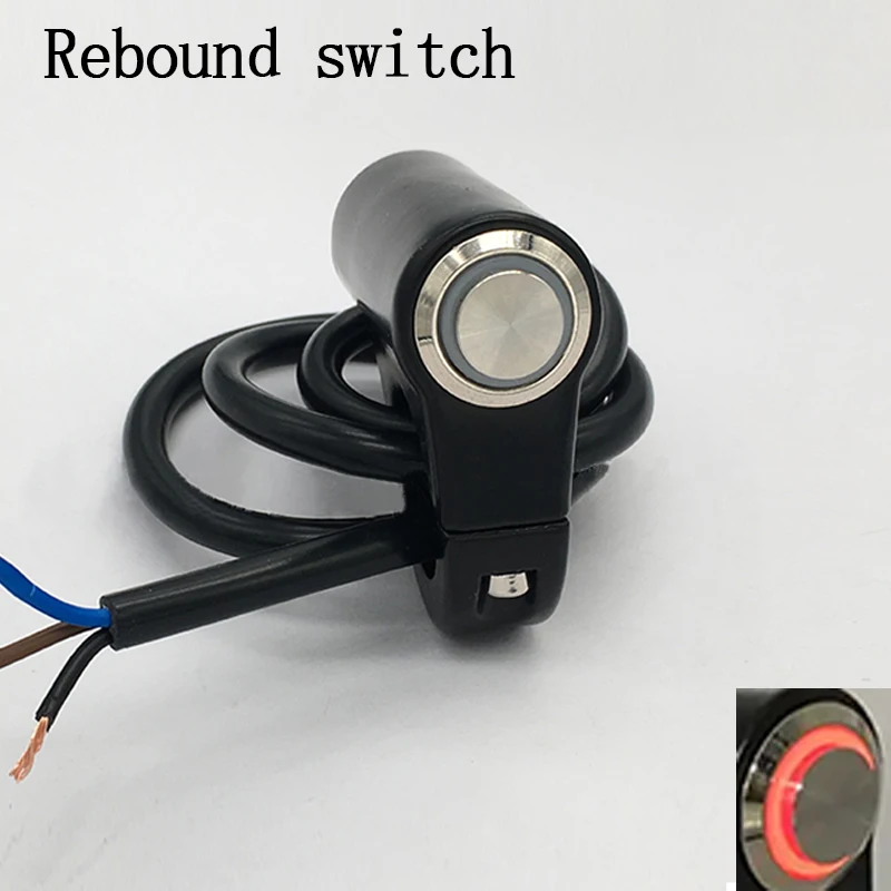 

Мотоциклетный выключатель, нажимная кнопка 22 мм, разъем для электронного велосипеда, мотоцикла, светодиодный светильник, алюминиевый сплав, высветильник ель на руль