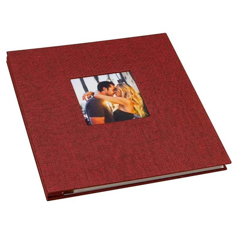 

Photo Album Self Adhesive Stick Sticky Pages,Linen Scrapbook Book Photo Albums Holds Different Size 4X6 5X7 8X10 Picture