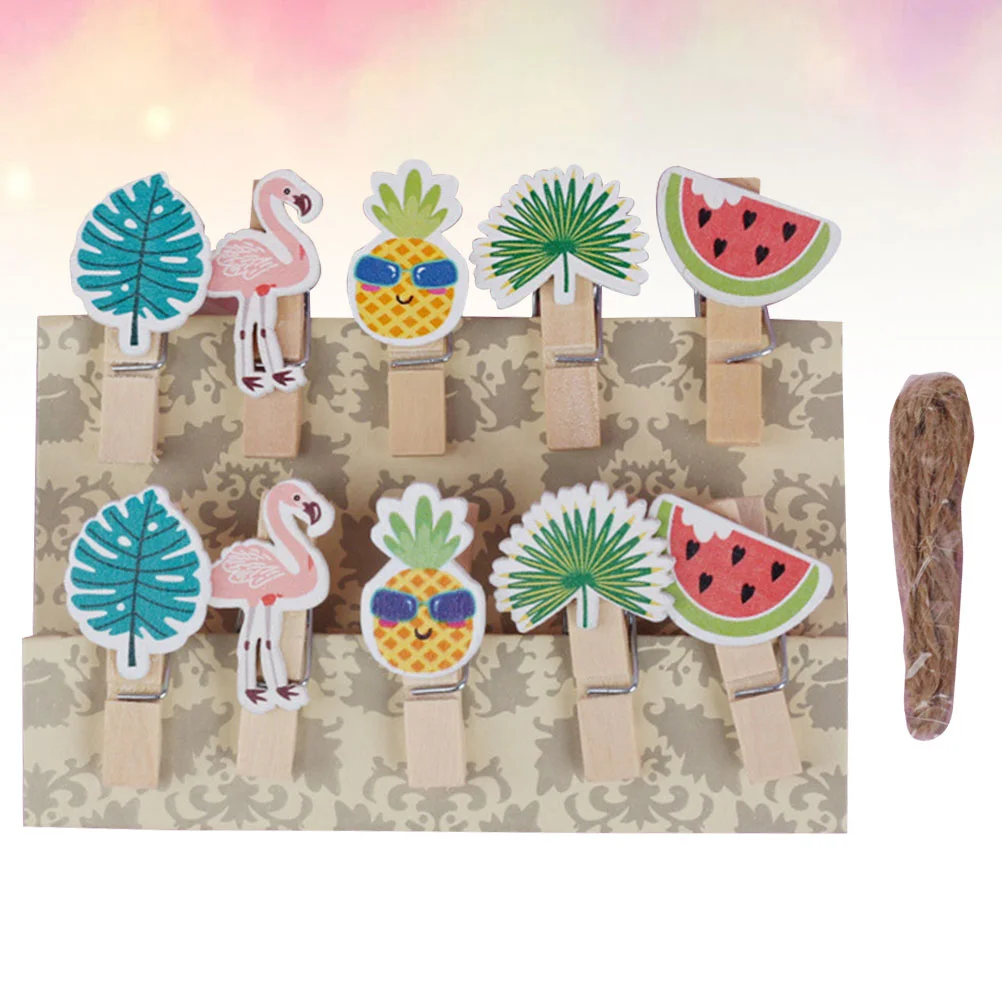 

30pcs Clips Decorative Leaf Creative Fruits Note Clamp DIY Craft Holder Clip Picture Clip