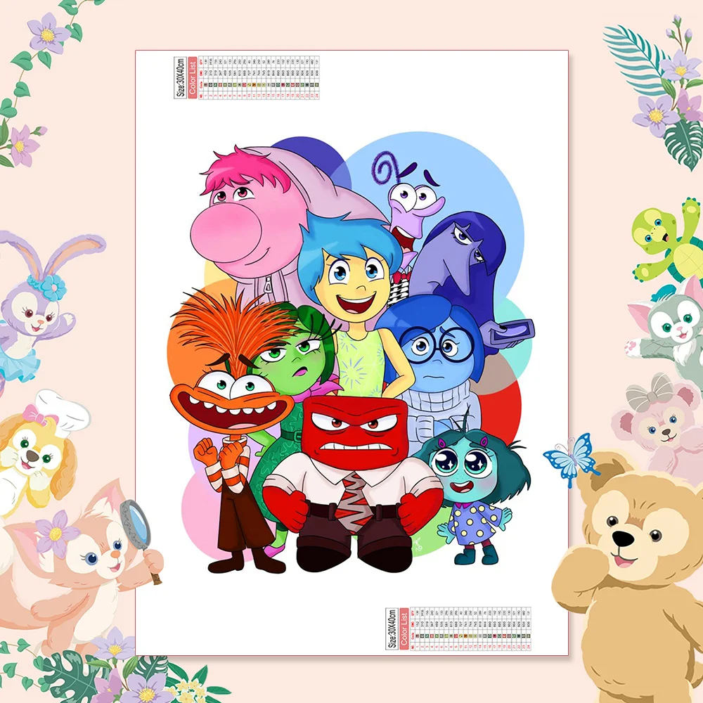 Набор Алмазной Живописи С Героями Мультфильмов Диснея Полная Круглая Квадратная