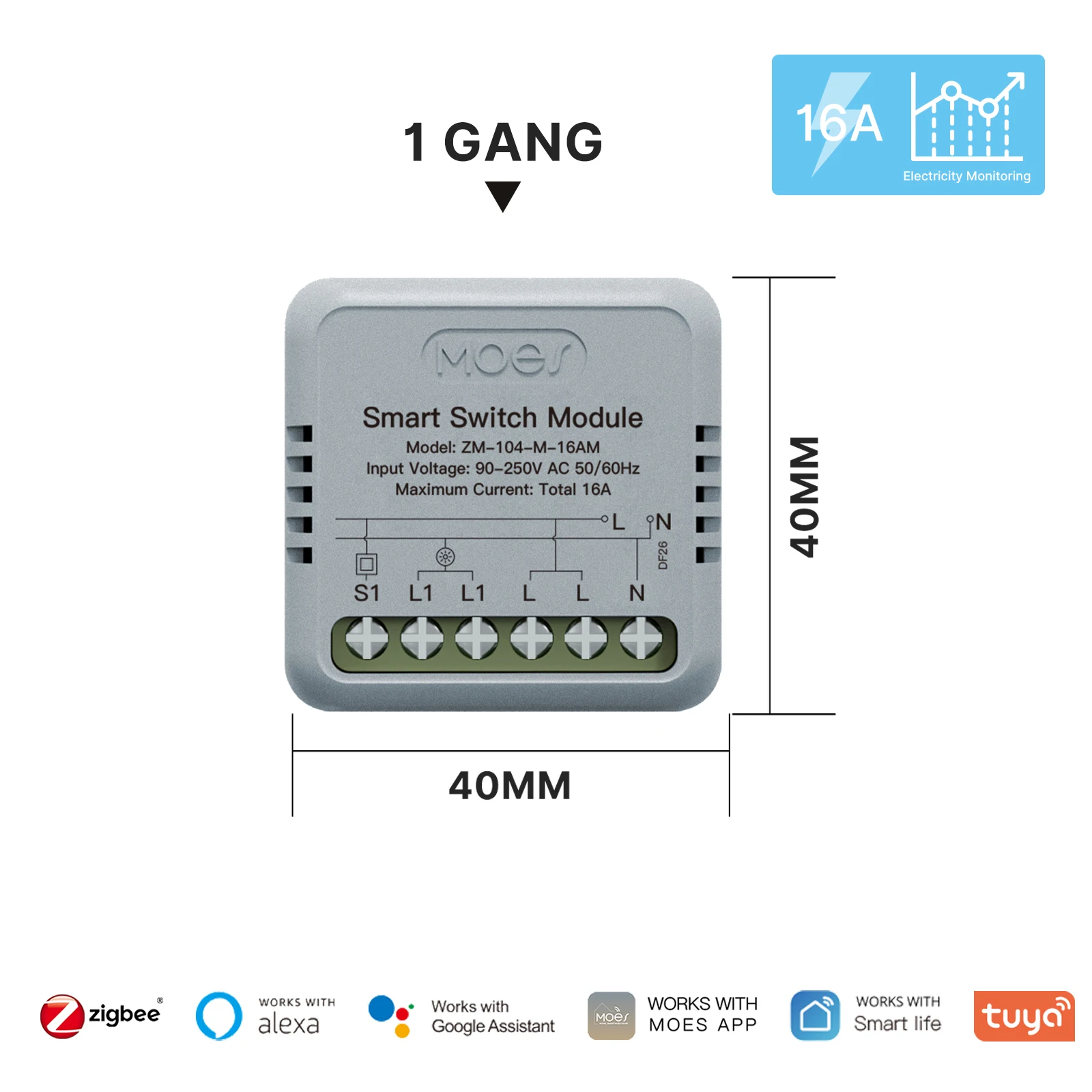 MOES Tuya ZigBee Модуль Умного Переключателя