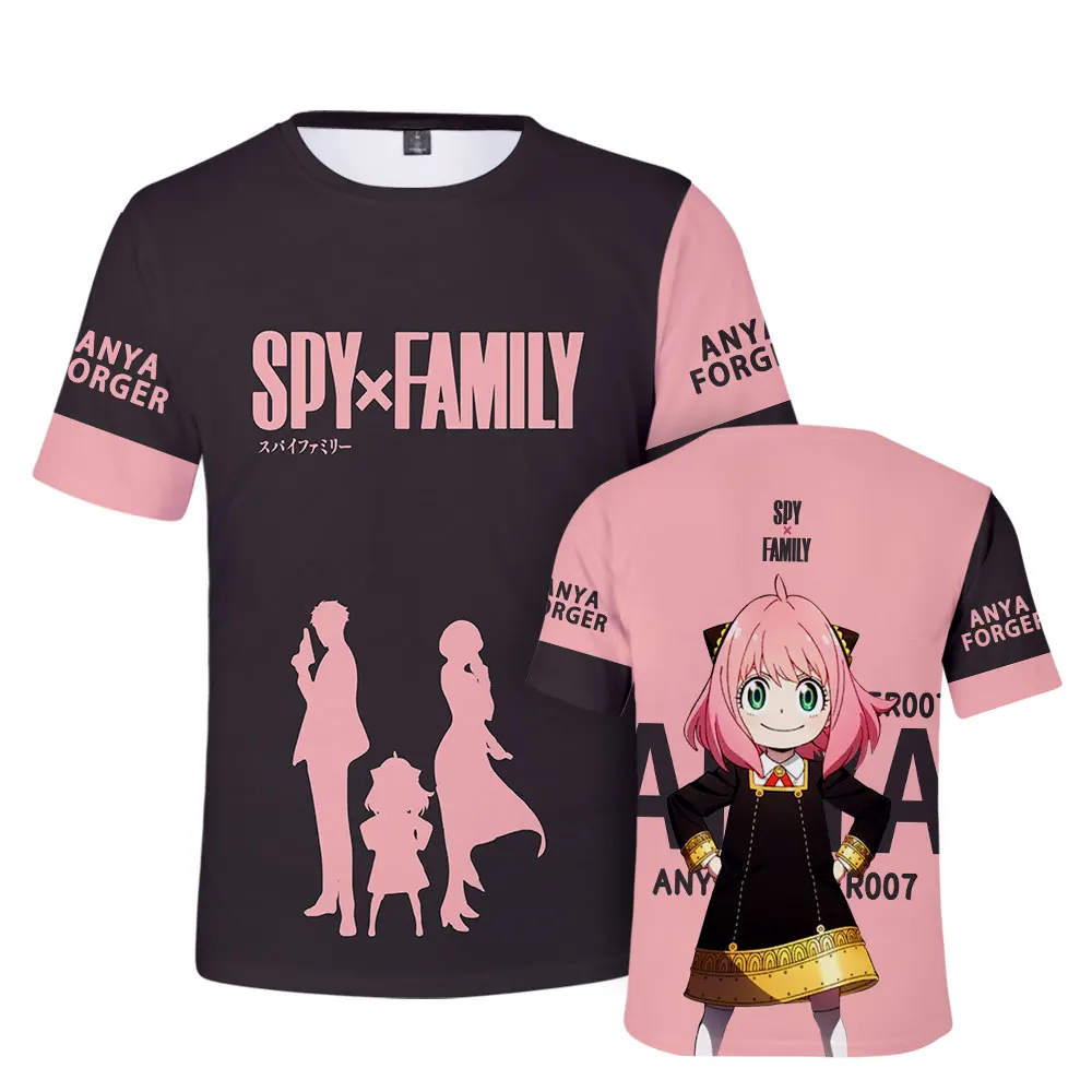 SpyxFamily Anime New Summer Women/Men 3D Print Streetwear Casual Fashion Cartoon Harajuku Kawaii Oversized Short Tops T Shirts