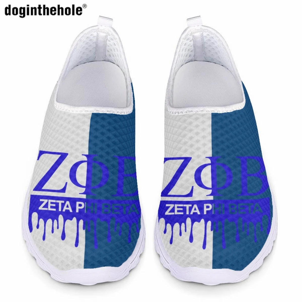 

Женские Летние повседневные туфли Doginthehole на плоской подошве, новые дизайнерские кроссовки Zeta Phi Beta Sorority, дышащие сетчатые туфли для кормления