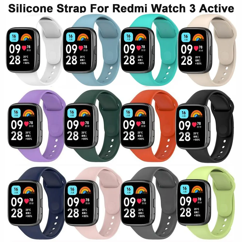 WatchBand For Xiaomi Redmi Watch 3 Active SmartWatch Strap Sport Silicone Replacement Wristband for Redmi Watch3 Active Bracelet