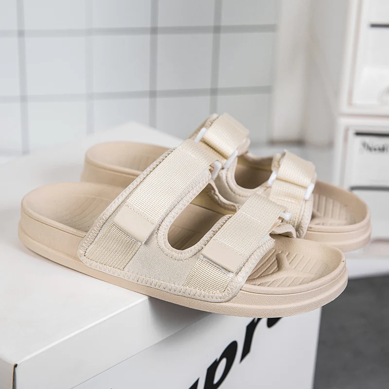 

Fashionable and Comfortable Lightweight Velcro Beach Shoes 2022 Summer New Mens Casual Sandals Couples Home Flip-flop Sandals 46