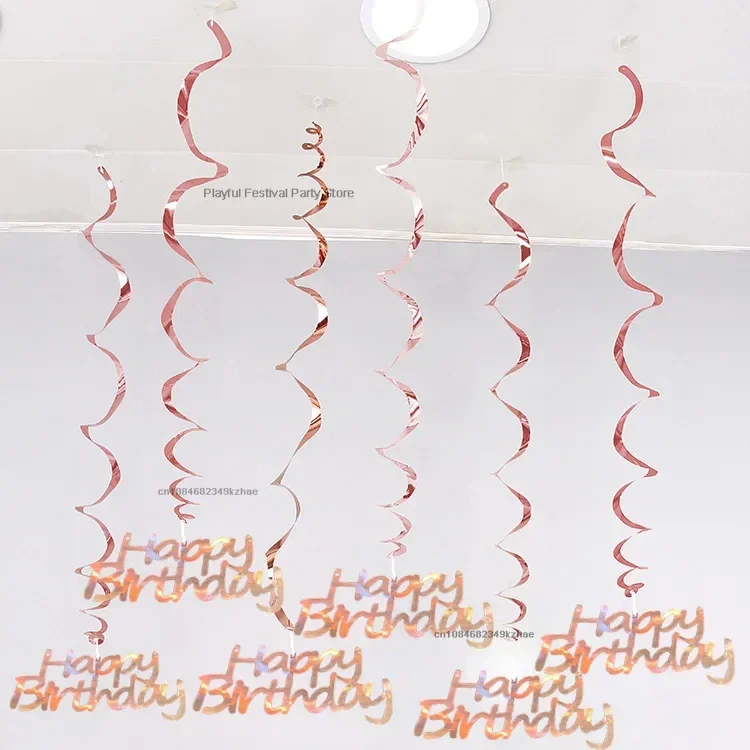 

MOONBIFFY Спирали на день рождения 6 шт., смешанный цвет