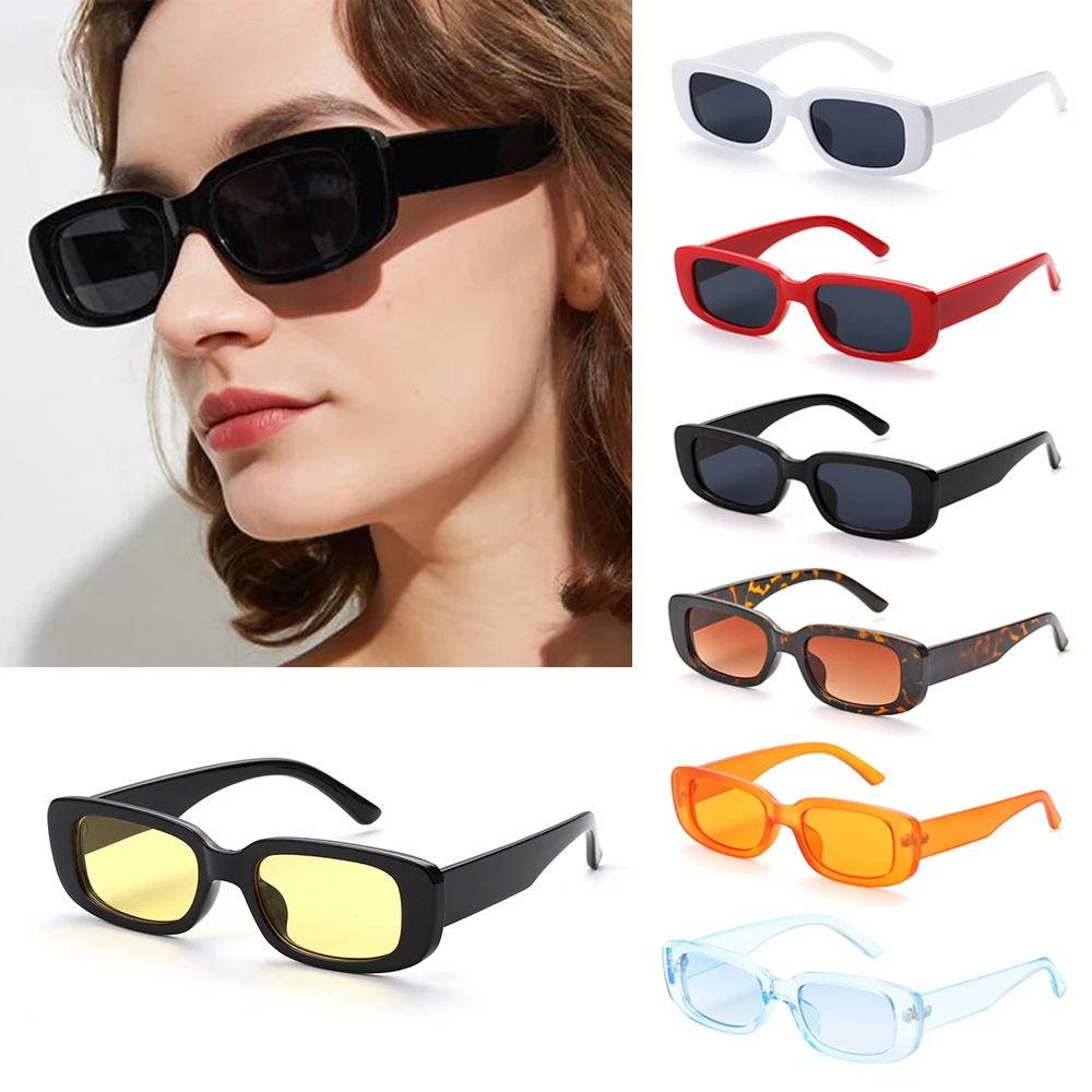 

Модные маленькие прямоугольные квадратные очки с защитой от УФ-лучей 400, солнцезащитные очки, женские солнцезащитные очки