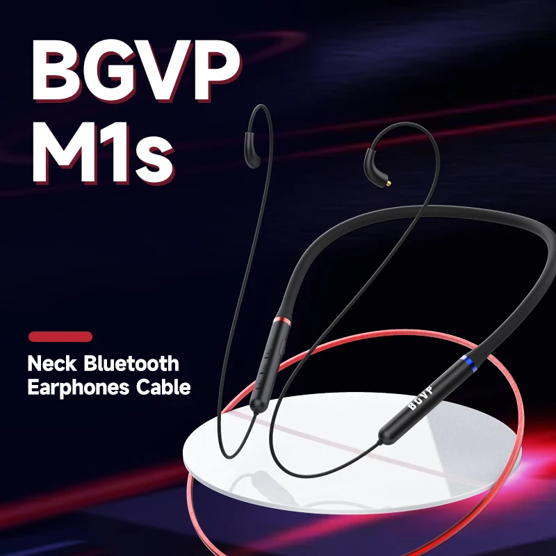 

BGVP M1s Neckband Bluetooth 5.0 Wireless Earphone Upgrade Cable DAC BK3266 MMCX Interface with Mic