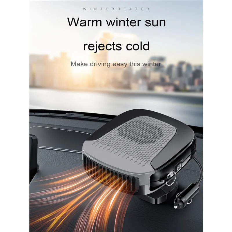 

Car Heater, Portable Multifunctional Heating Apparatus Cooler Defroster with Rotatable Bracket for Vehicle