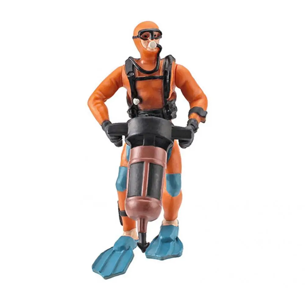 

Durable Diver Doll Wear Resistant Portable Swimmer Model Sea Cake Decoration Diving Figure