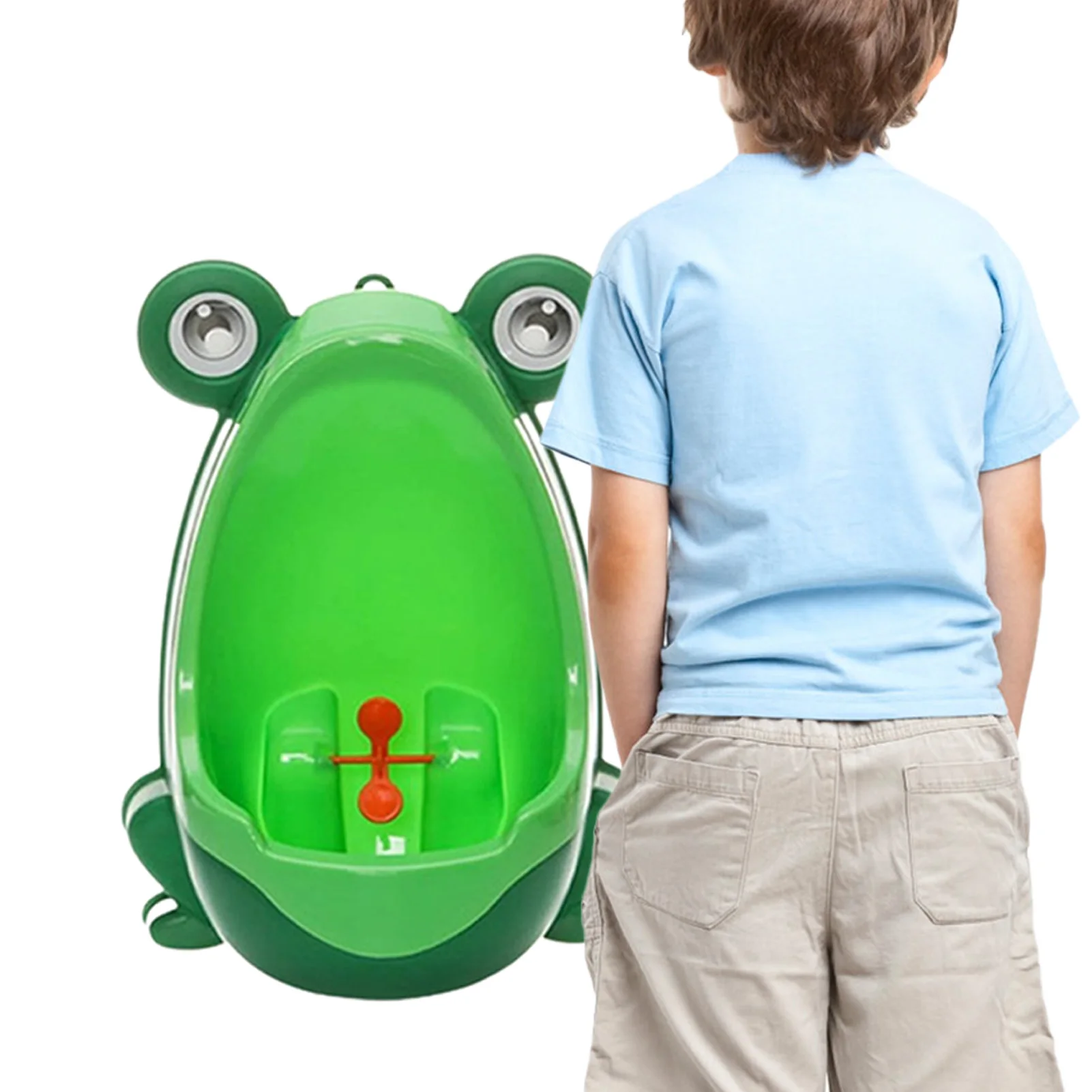 

Kids Toilet Potty Training Urinal Boys Standing Potty Children Wall-Mounted Frog Urinal Toddlers Funny Aiming Target Pee Trainer
