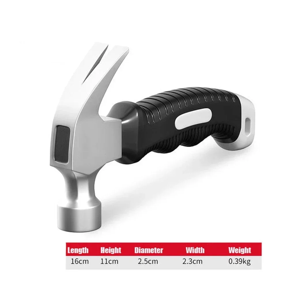 

Мини-молоток с нескользящей ручкой, ударный Прочный ручной инструмент из углеродистой стали для столярных работ, 10 унций