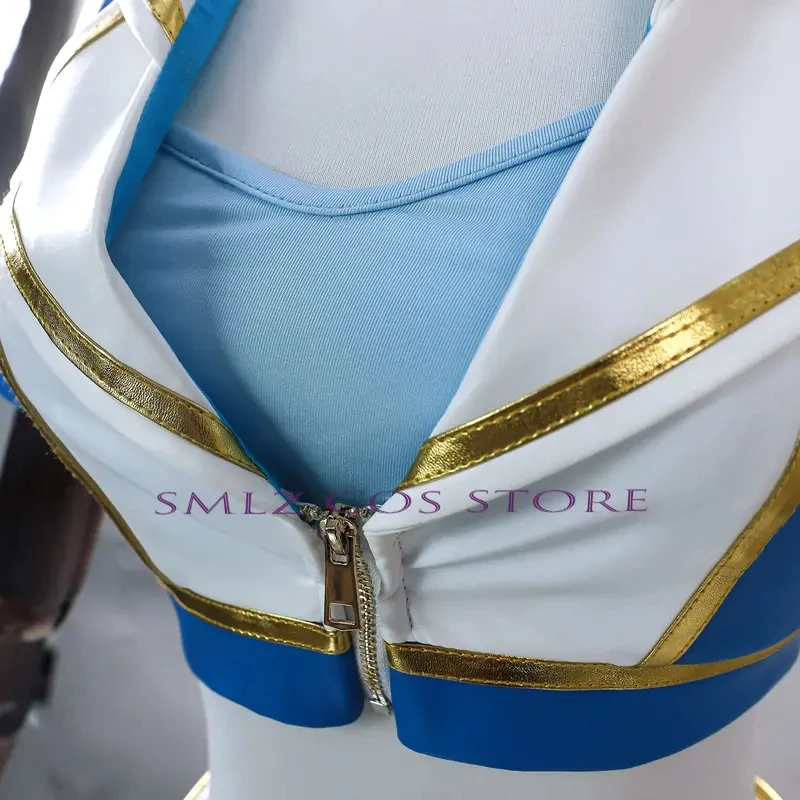 Фото Костюм для косплея Рам из аниме Re:Zero - Жизнь в другом мире с нуля, сексуальная униформа для чирлидинга, наряд для Хэллоуина;5'b\7,k/ №5
