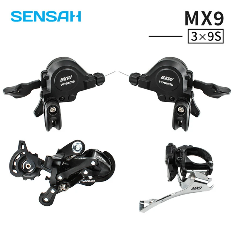 SENSAH MX9 1x9/2x9/3x9 Speed MTB Derailleurs Groupset 9/18/27 Speed Road Mountain Bike Left/Right Shifter+Front/Rear Derailleur