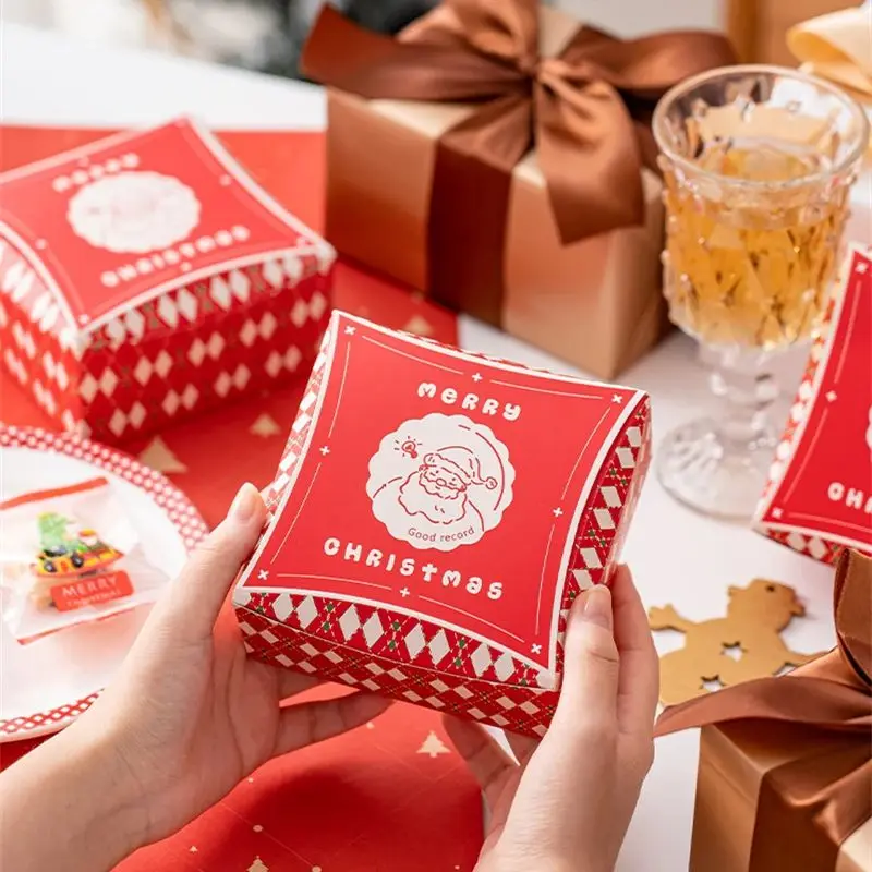 

LBSISI Life 20pcs Christmas Gift Box For Candy Chocolate Cookie Nougat Biscuit Bakery Packing Boxes Tree Style Packaging Box