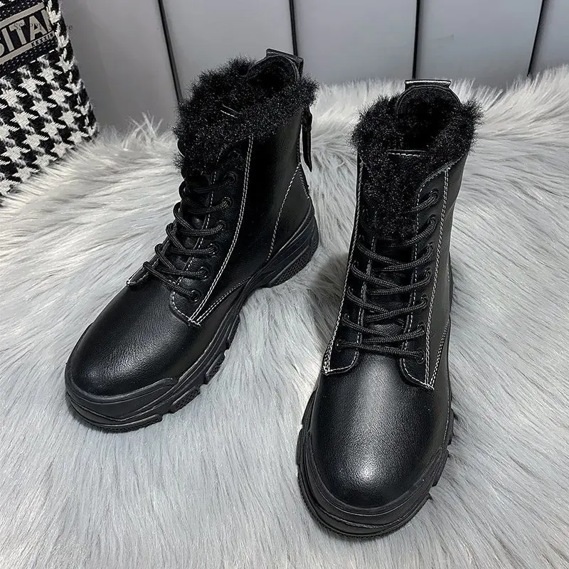 

Snow Boots Women 2022 Winter New Style Plus Velvet Thick Thick Bottom Casual Comfortable Non-slip Round Head short Boots Women