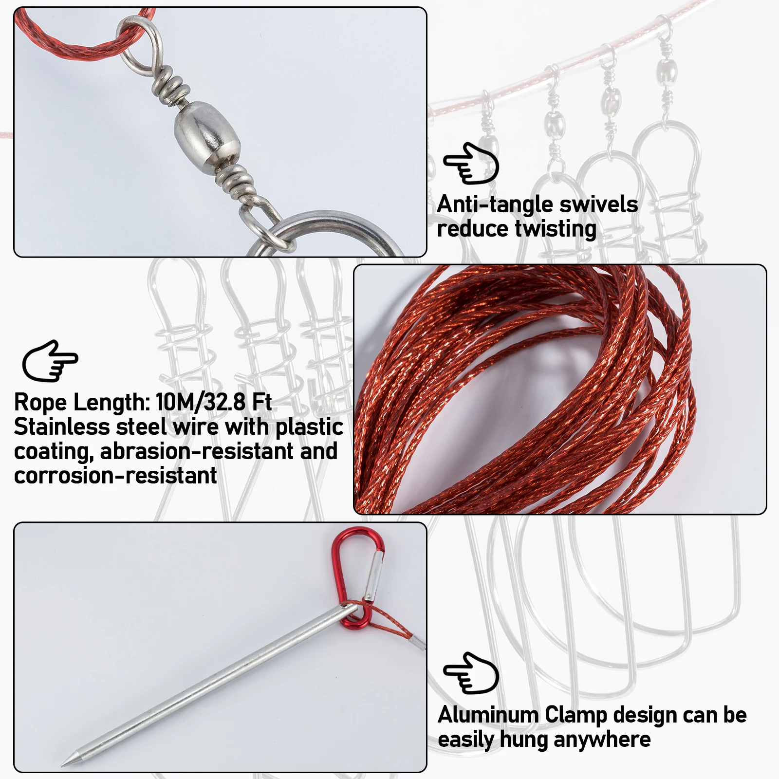 Рыболовный замок с пряжкой из нержавеющей стали ремешок для морской рыбалки